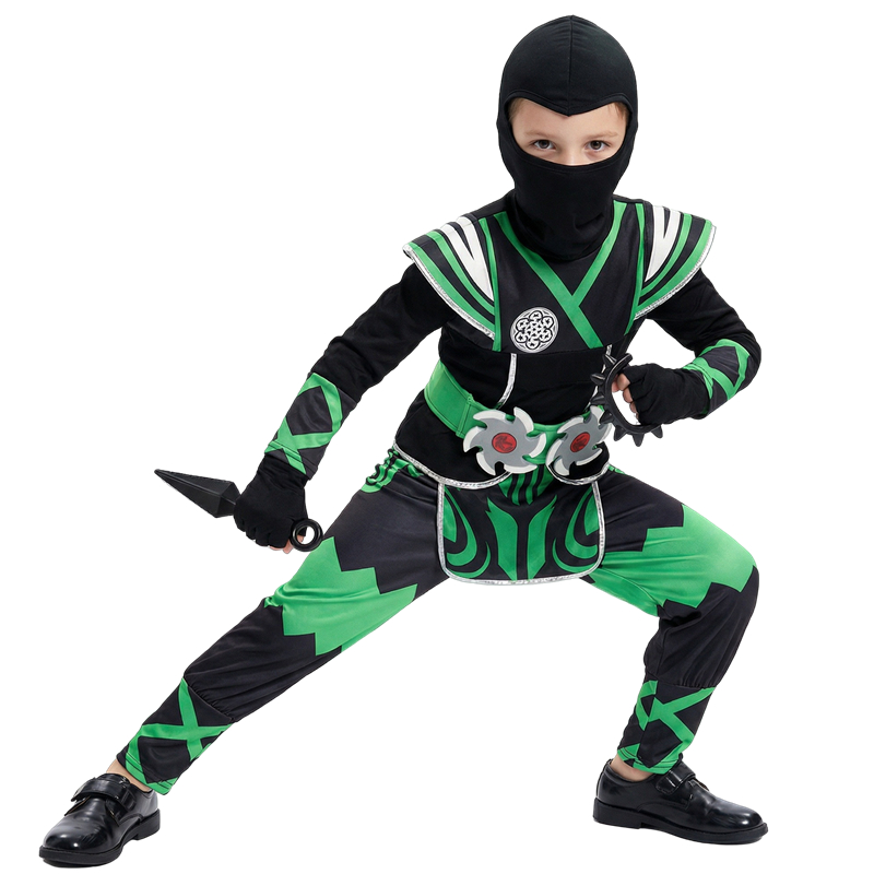 Anime Cosplay Boy - مجموعة أزياء النينجا اليابانية للأطفال، زي