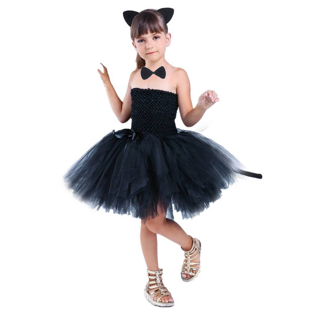 Anime Cosplay Simple - فستان توتو أسود لطيف على شكل