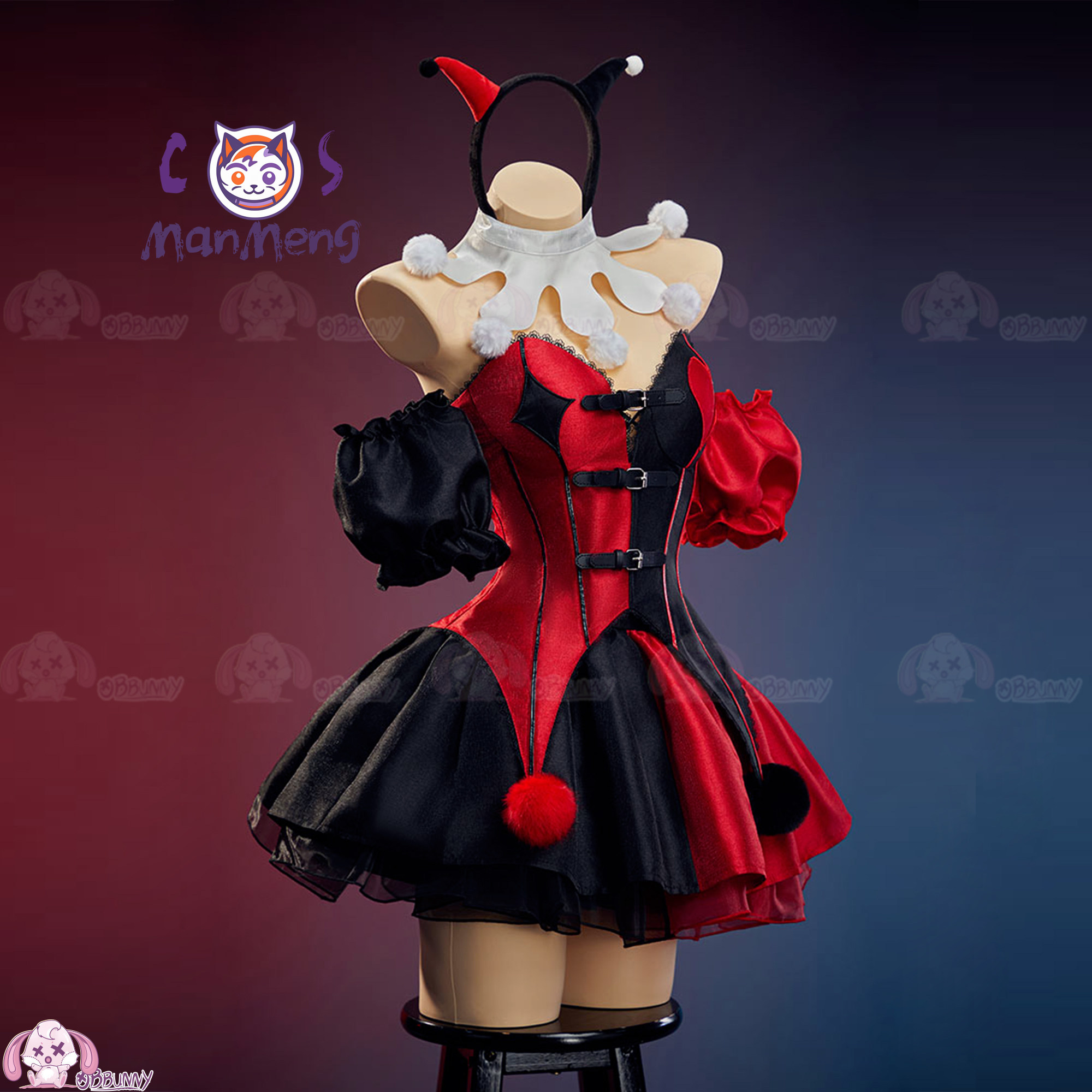 تنورة خصر جديدة بتصميم مهرج عل - مراجعة Anime Cosplay Red وسعره