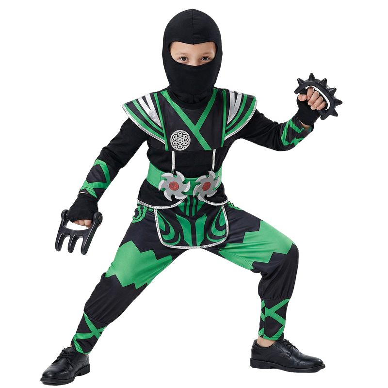 زي النينجا الأخضر للأطفال مع م - مراجعة Anime Cosplay Boy وسعره
