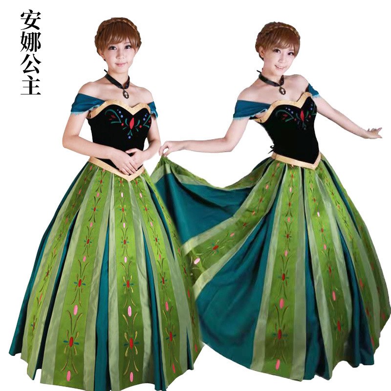 طقم فستان الأميرة آنا الجديد ل - مراجعة Anime Cosplay Simple وسعره